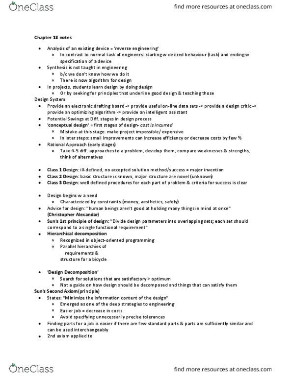 ENSC 100 Chapter Notes - Chapter 13: Reverse Engineering, Functional Requirement thumbnail