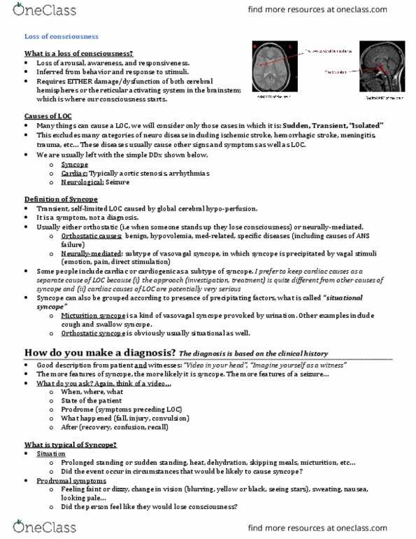 INDS 212 Lecture Notes - Lecture 12: Reflex Syncope, Reticular Formation, Aortic Stenosis thumbnail