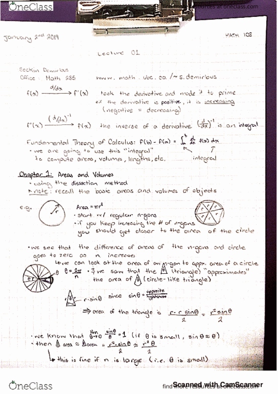 MATH 103 Lecture 2: Intro the integrals and sigma notation thumbnail