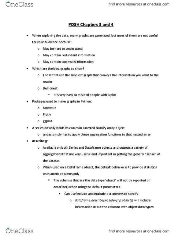 CSE20289 Chapter 3: PDSH Chapters 3 and 4 Part 1 thumbnail