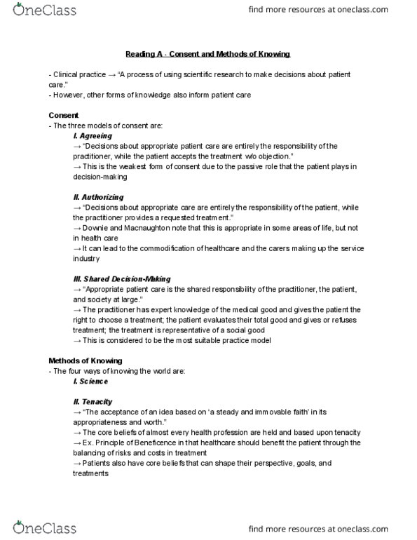 Health Sciences 3820A/B Chapter Notes - Chapter 1: Outline Of Health Sciences thumbnail