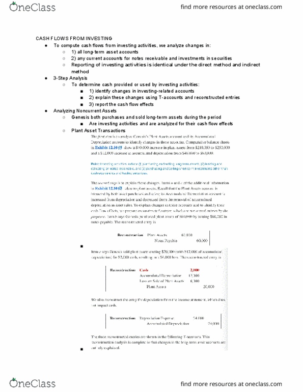 MGT 11A Chapter Notes - Chapter 12: Cash Flow, Promissory Note, Retained Earnings thumbnail