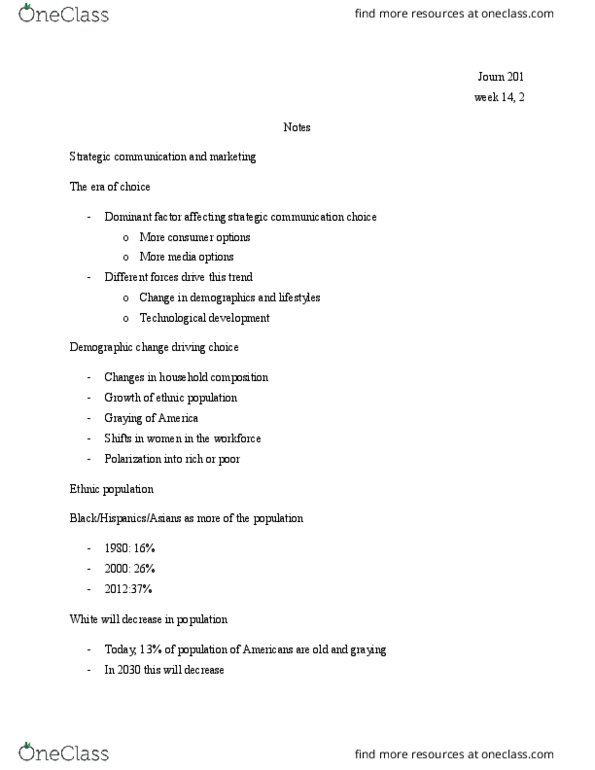 JOURN 201 Lecture Notes - Lecture 38: Smartphone, The Takeaway, Media Consumption thumbnail