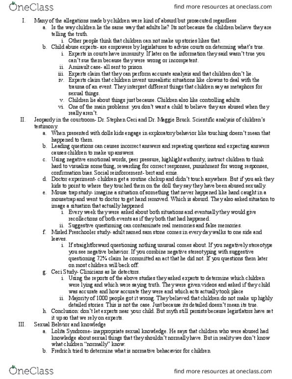 CAS PS 354 Lecture Notes - Lecture 18: Stephen J. Ceci, Premium Bond, Mousetrap thumbnail