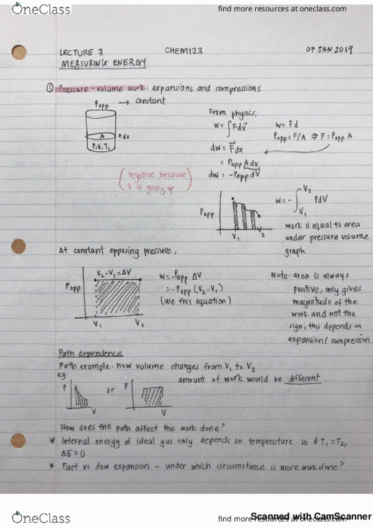 CHEM 123 Lecture 3: Pressure-Volume Work and Measuring Energy cover image