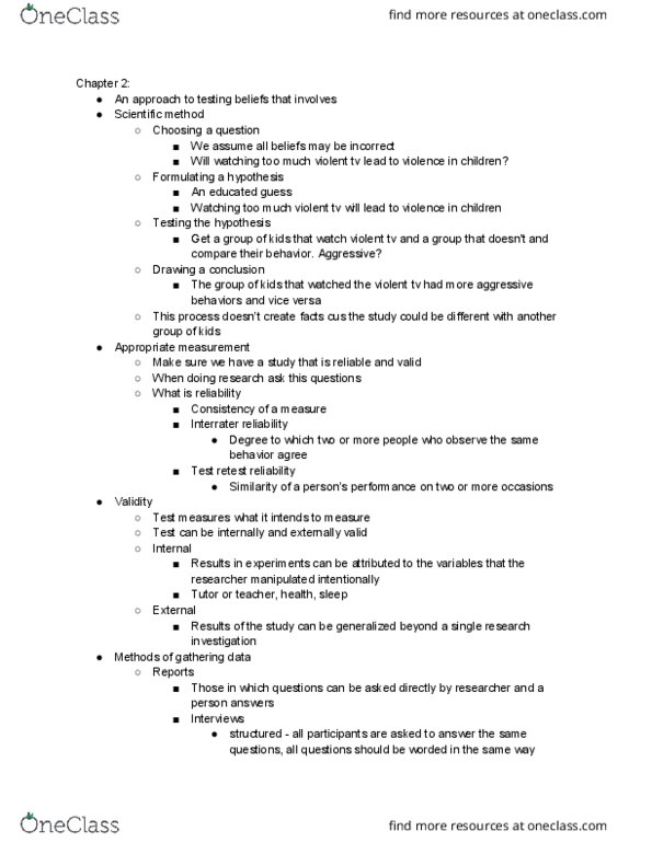 PSY 111 Chapter Notes - Chapter 3: Dependent And Independent Variables thumbnail