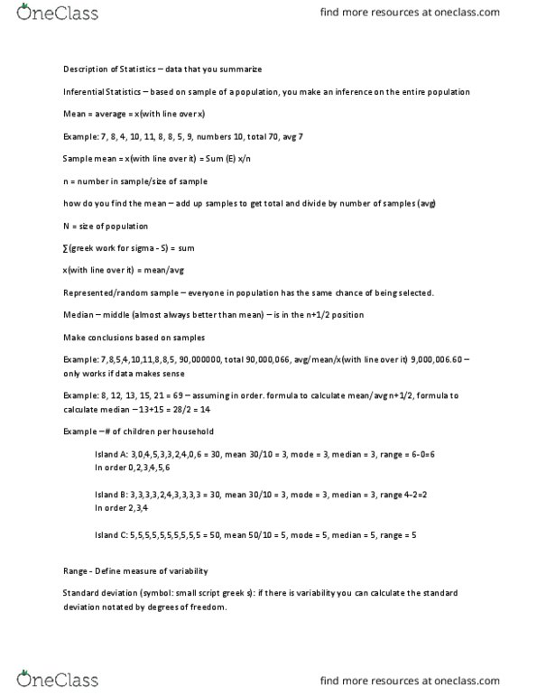 01:960:285 Lecture Notes - Lecture 2: Khitan Small Script, Standard Deviation, Sample Size Determination thumbnail