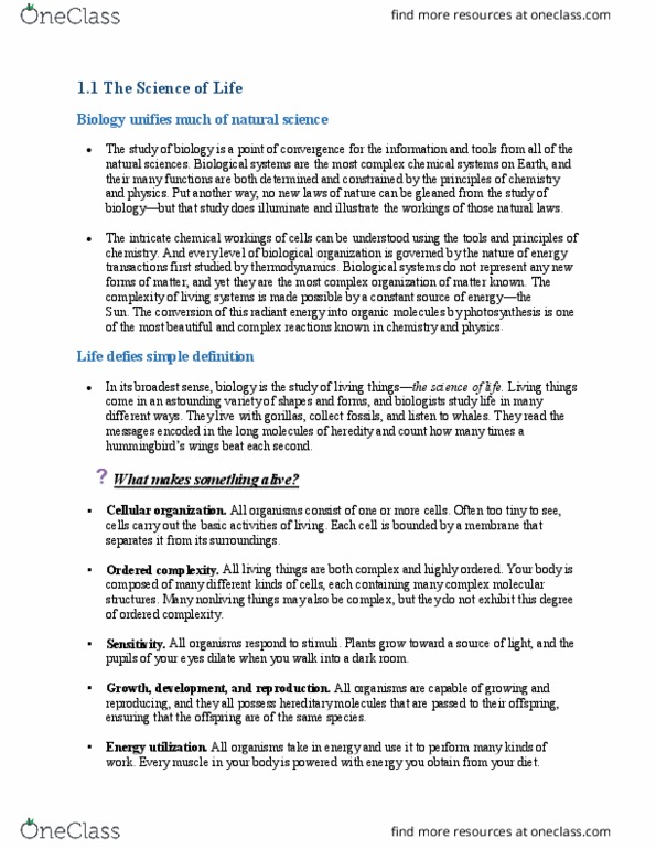 BIOL 200 Chapter Notes - Chapter 1: Electricity Market, Radiant Energy, Analog Science Fiction And Fact thumbnail