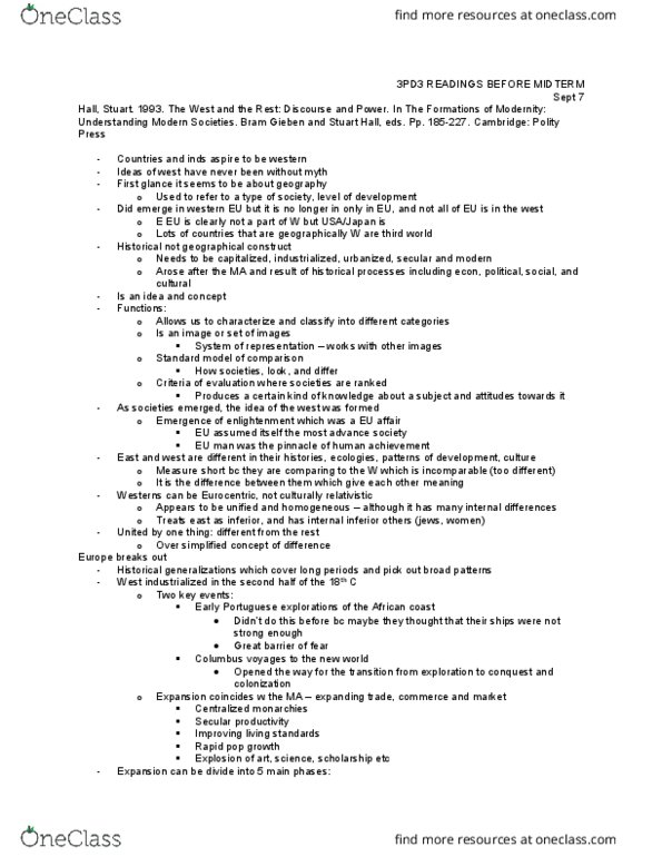 ANTHROP 3PD3 Chapter vary: 3PD3 READINGS BEFORE MIDTERM thumbnail