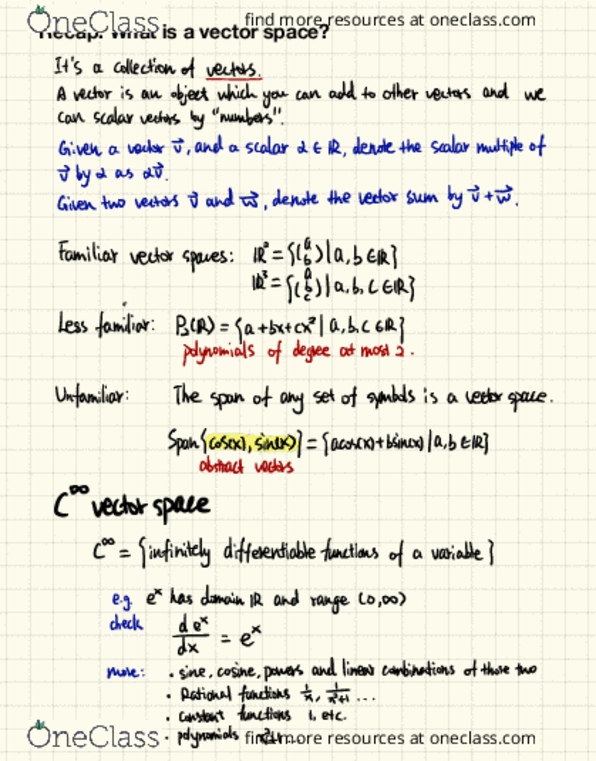 MATH 4B Lecture Notes - Lecture 1: Euclidean Vector, Linear Combination, Fair Use cover image