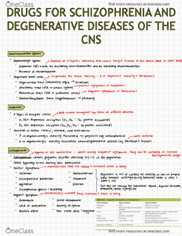 HTHSCI 2H03 Lecture Notes - Lecture 13: Neurodegeneration, Prefrontal Cortex, Gs Alpha Subunit thumbnail