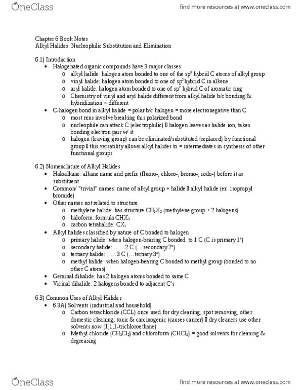 CHEM 2331H Chapter Notes -Shampoo, Relative Permittivity, Allyl Group thumbnail