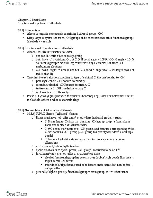 CHEM 2331H Chapter Notes -Destructive Distillation, Syngas, Aldehyde thumbnail