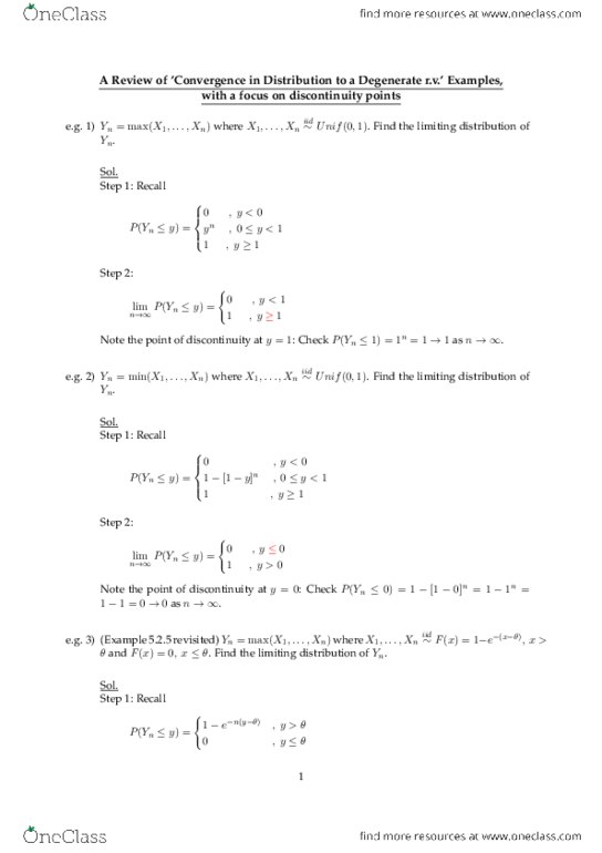 STAT330 Lecture Notes - Independent And Identically Distributed Random Variables, Delta Method thumbnail