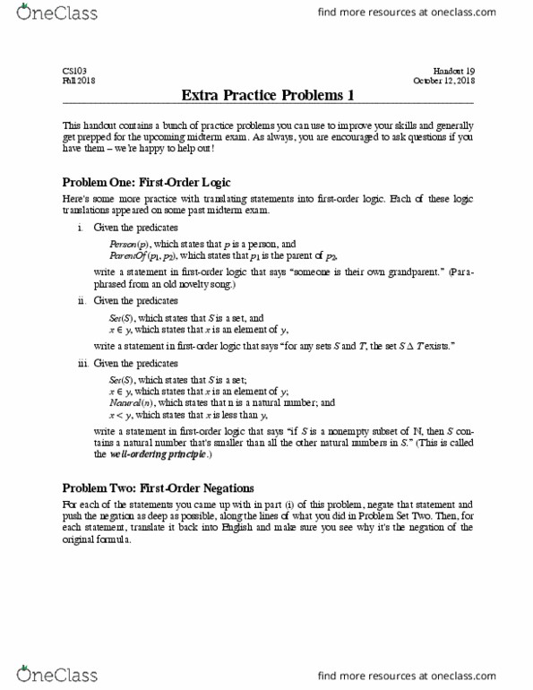 Cs 103 Study Guide Winter 19 Midterm Novelty Song Natural Number Well Order