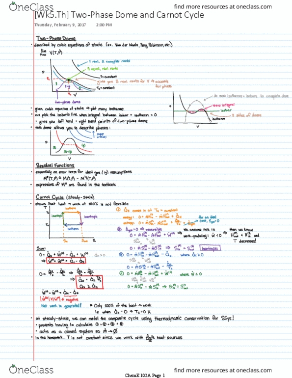 CH ENGR 102A Lecture Notes - Lecture 5: Carnot Cycle thumbnail