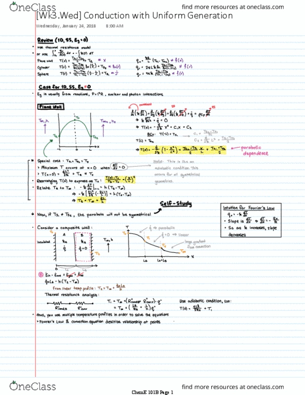 CH ENGR 101B Lecture 3: Conduction with Uniform Generation thumbnail