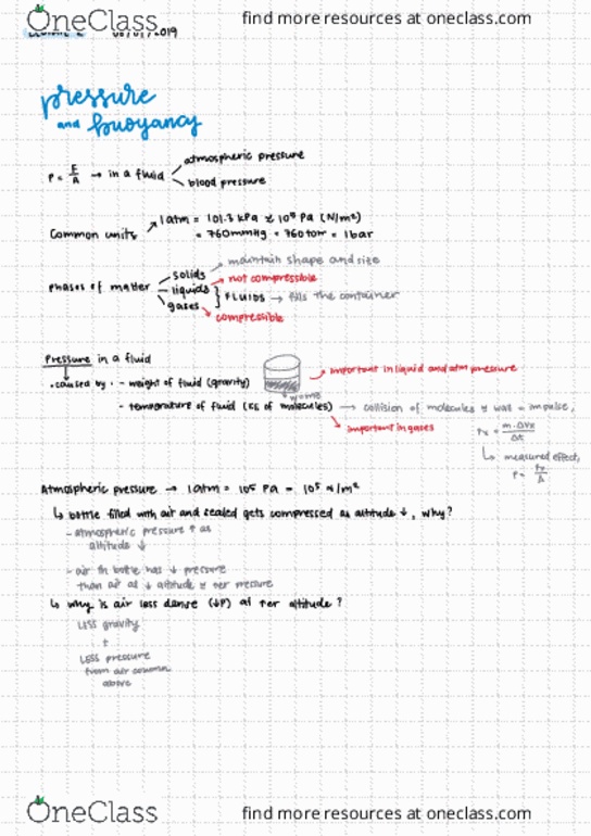 PHYS 101 Lecture Notes - Lecture 1: M.I, Pressure Measurement thumbnail