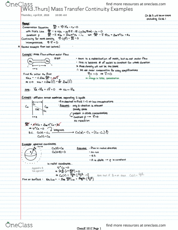 CH ENGR 101C Lecture 3: [Wk3] Mass Transfer Continuity Examples thumbnail