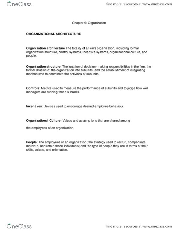 MGM101H5 Chapter Notes - Chapter 8: Organizational Culture, Knowledge Network thumbnail