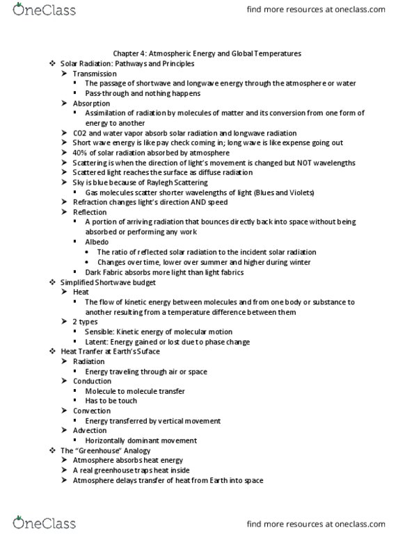 GEOG 1112 Lecture Notes - Lecture 4: Sensible Heat, Latent Heat, Shortwave Radio thumbnail