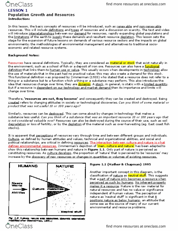 ES290 Lecture Notes - Lecture 1: Non-Renewable Resource, Resource Depletion, Fish Stock thumbnail