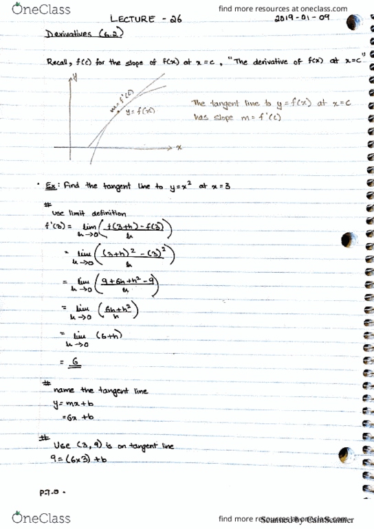 MAT133Y5 Lecture 1: Recap of derivation and its rules cover image