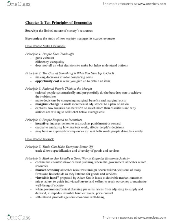 Economics 10a Chapter 1: Chapter 1 - Ten Principles Of Economics thumbnail