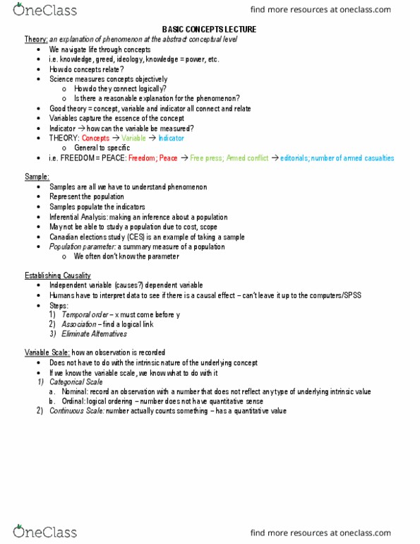 PO218 Lecture Notes - Lecture 1: Dependent And Independent Variables thumbnail