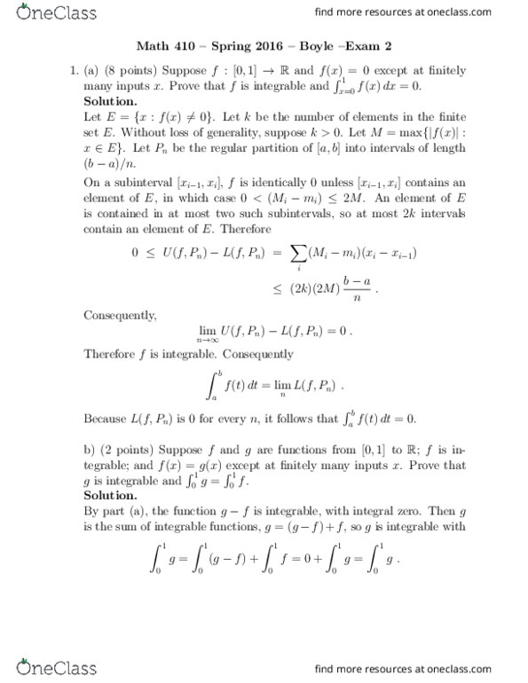 Math 410 Study Guide Spring 2019 Midterm Bounded Function