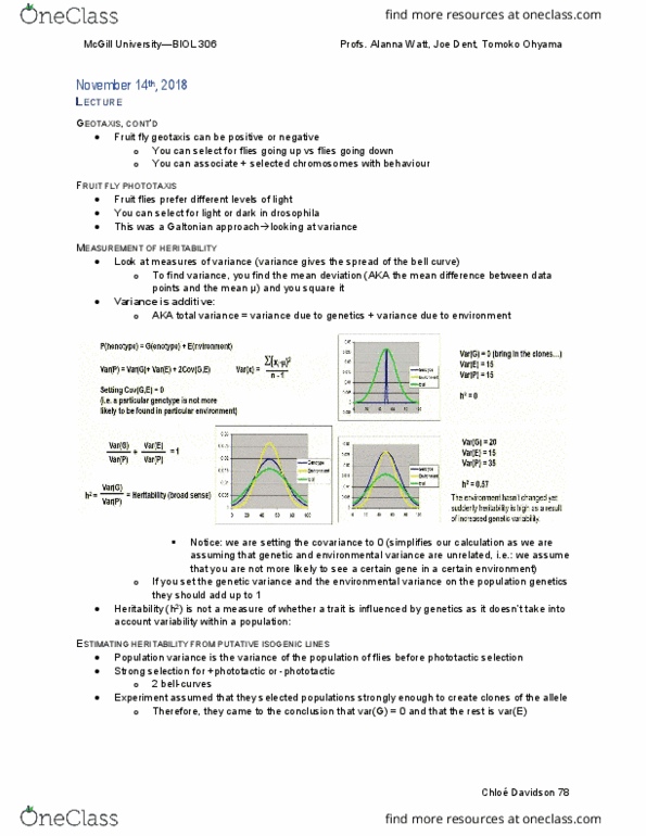 BIOL 306 Lecture Notes - Lecture 28: Taxis, Drosophila Melanogaster, Phototaxis thumbnail