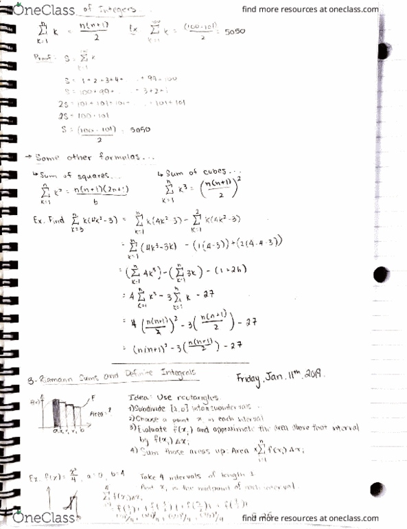 MATH 141 Lecture 3: Integrals and Examples cover image