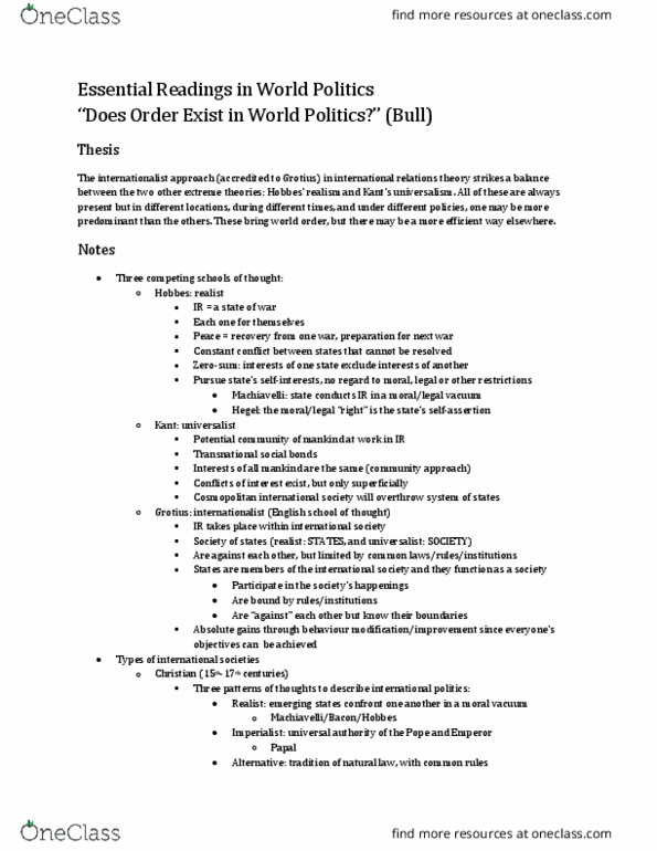 POLS 2940 Lecture 7: Order in World Politics thumbnail