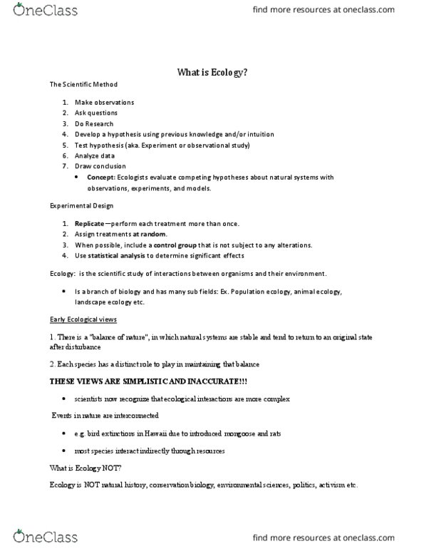 BIOB50H3 Lecture 1: What is Ecology thumbnail