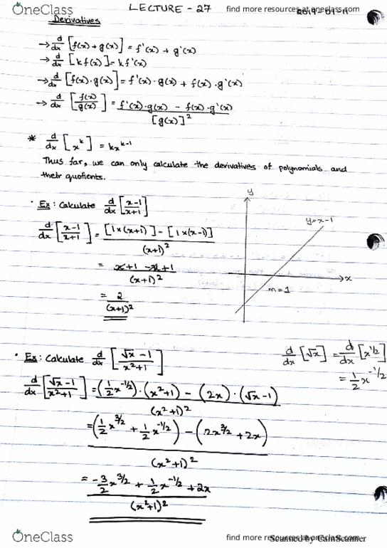 MAT133Y5 Lecture 2: Continuation of derivatives cover image