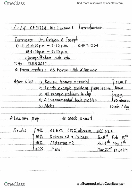 CHEM 1A Lecture 1: introduction_20190111202229 cover image