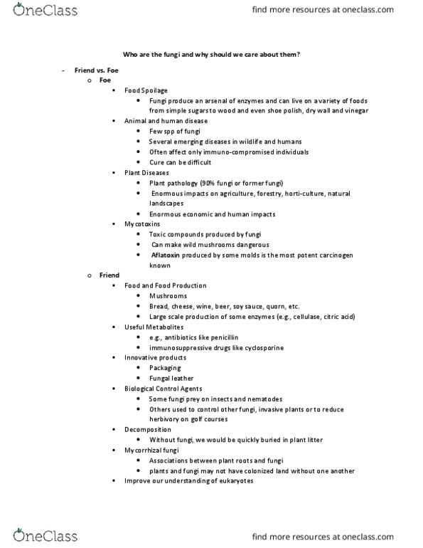 BIO 411 Lecture Notes - Lecture 2: Quorn, Shoe Polish, Plant Pathology thumbnail