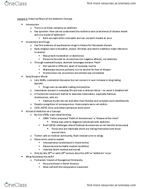 HLTHAGE 2L03 Lecture Notes - Lecture 2: Evangelicalism, Alcoholism, Medicalization thumbnail