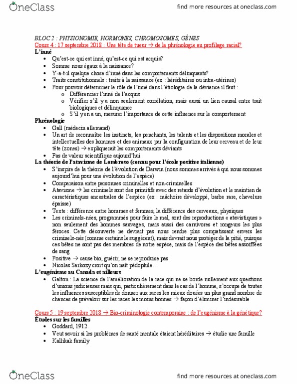 CRM 2701 Lecture Notes - Lecture 3: Nicolas Sarkozy, Cortisol, Monoamine Oxidase A thumbnail