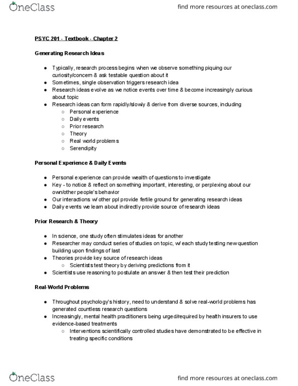 PSYC 201W Chapter Notes - Chapter 2: Testability, American Psychological Association, Standard Deviation thumbnail