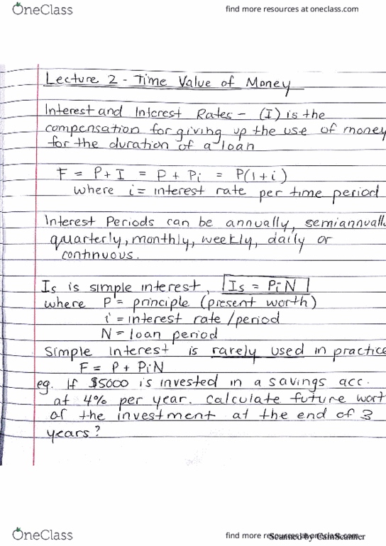 CIVENG 3RR3 Lecture 2: Time Value of Money thumbnail