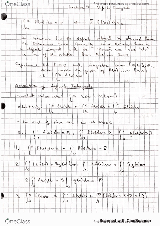 MAT 21B Lecture 4: Definite Integral cover image