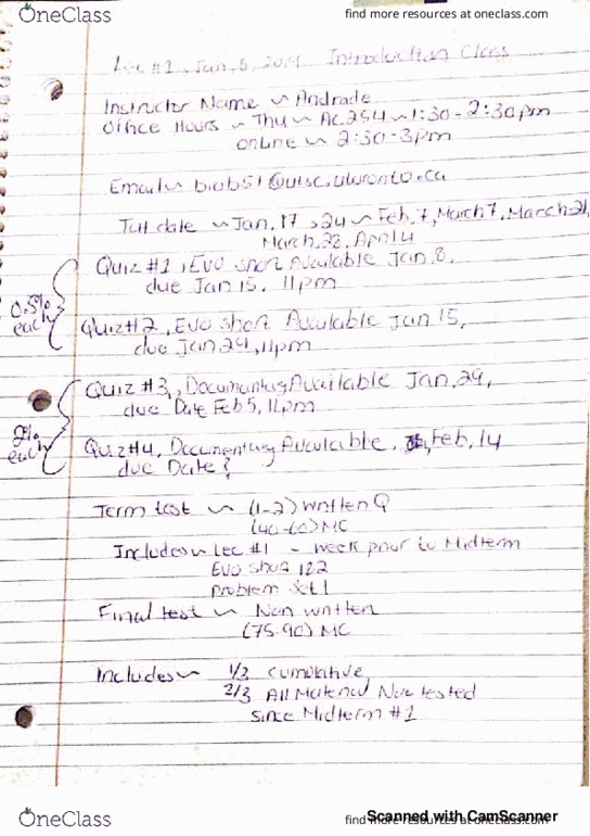 BIOB51H3 Lecture 1: BIOB51 LEC01 NOTES thumbnail