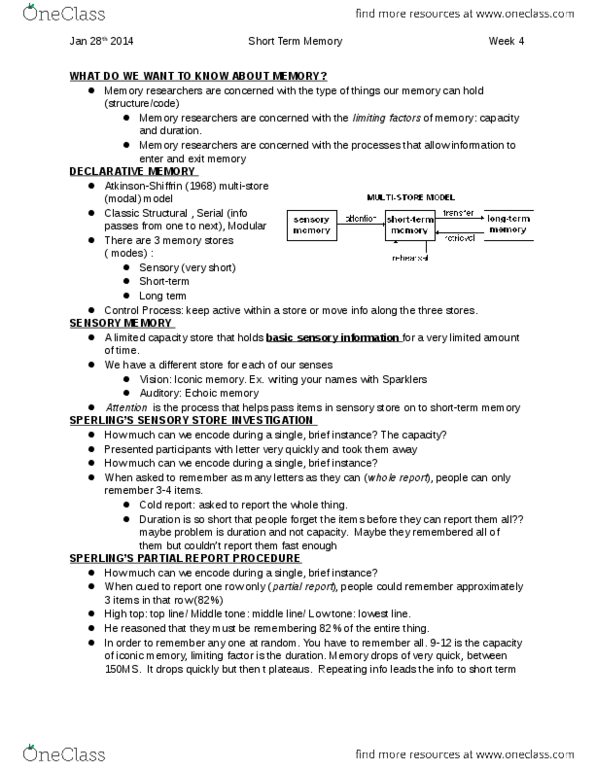 PSY270H5 Lecture Notes - Lecture 4: Railways Act 1921, High Top, Iconic Memory thumbnail