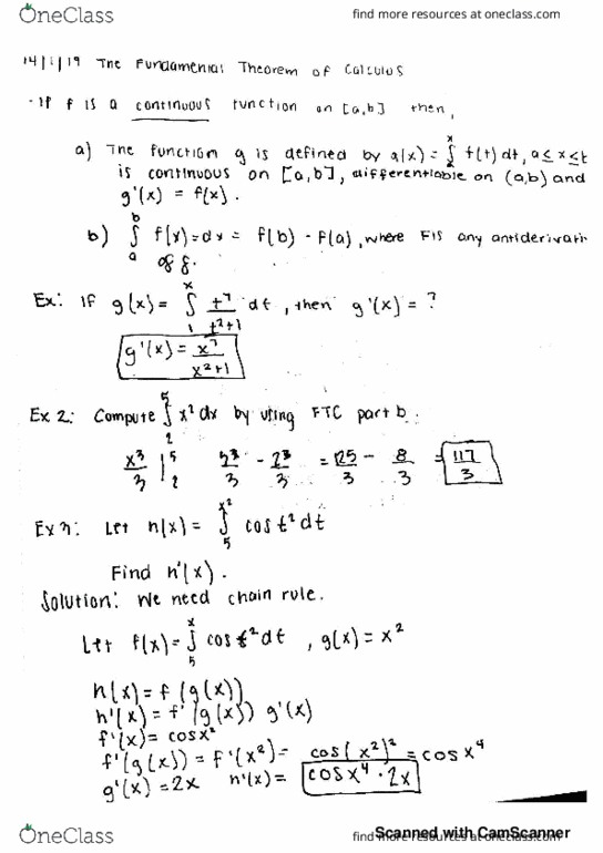 MATH 2B Lecture 4: Fundamental Theorem of Calculus cover image