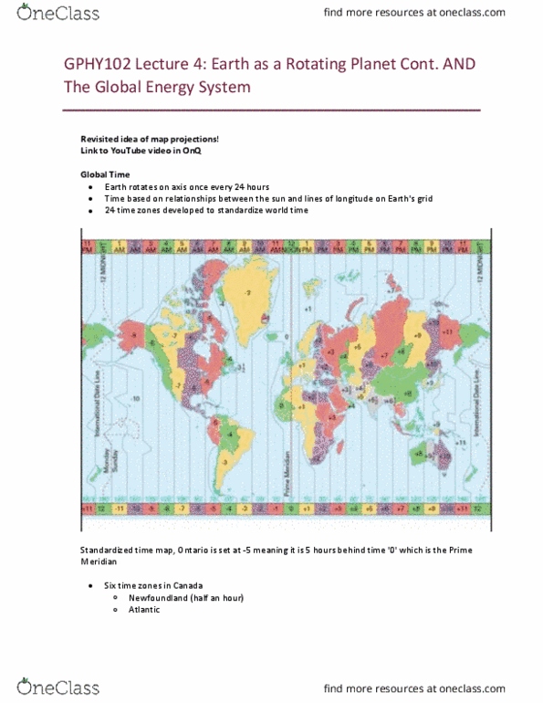 GPHY 102 Lecture 4: The Earth as a Rotating Planet Cont. AND The Global Energy System cover image