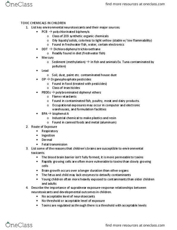 HSCI 304 Lecture Notes - Lecture 12: Polychlorinated Biphenyl, Polybrominated Biphenyl, Bisphenol A thumbnail