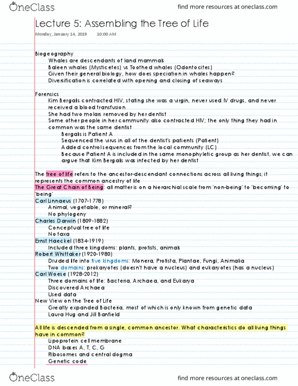 BIS 2C Lecture 5: Assembling the Tree of Life thumbnail