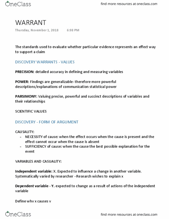 CMST 2TM6 Lecture Notes - Lecture 19: Statistical Power, Face Validity, Content Validity thumbnail