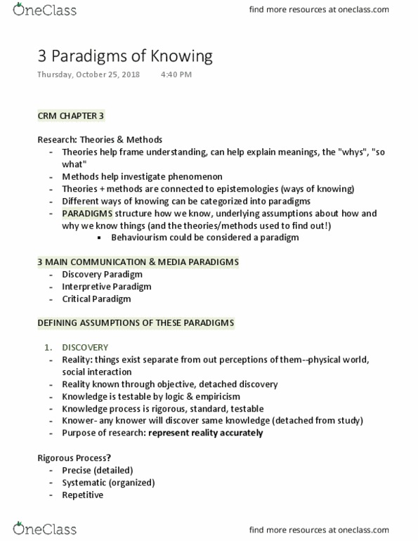 CMST 2TM6 Lecture 16: 3 Paradigms of Knowing thumbnail